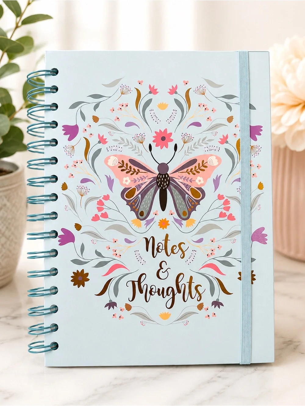 Journal - Light Blue Butterfly Design